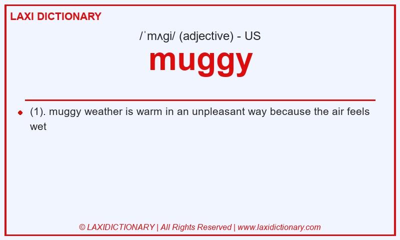 Definition muggy in American English