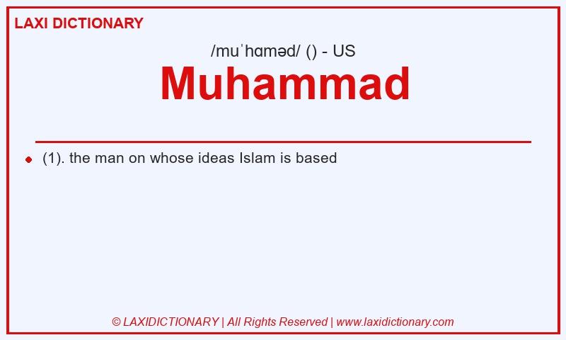 Definition Muhammad in American English