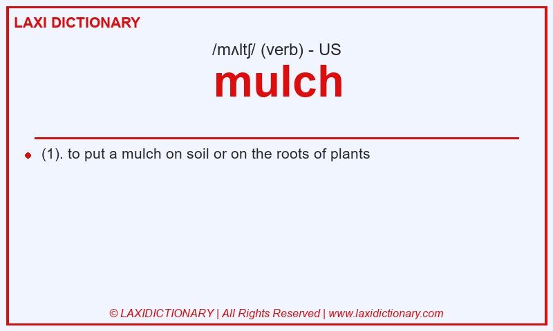 Definition mulch in American English