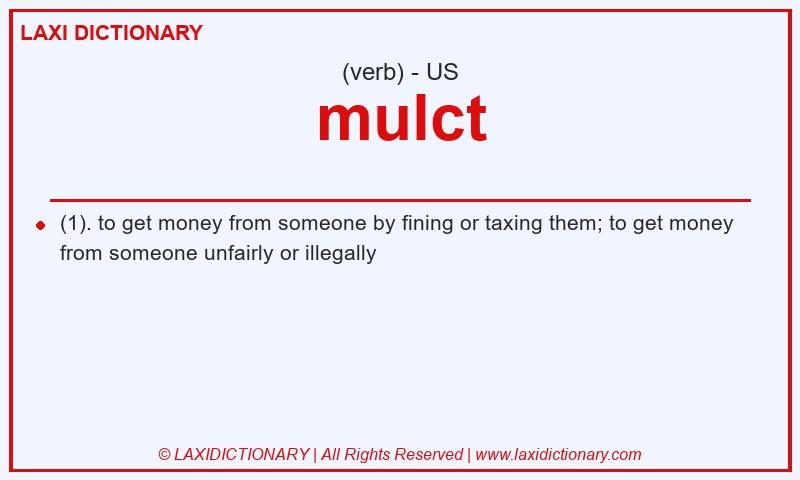 Definition mulct in American English