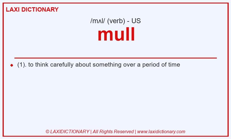 Definition mull in American English