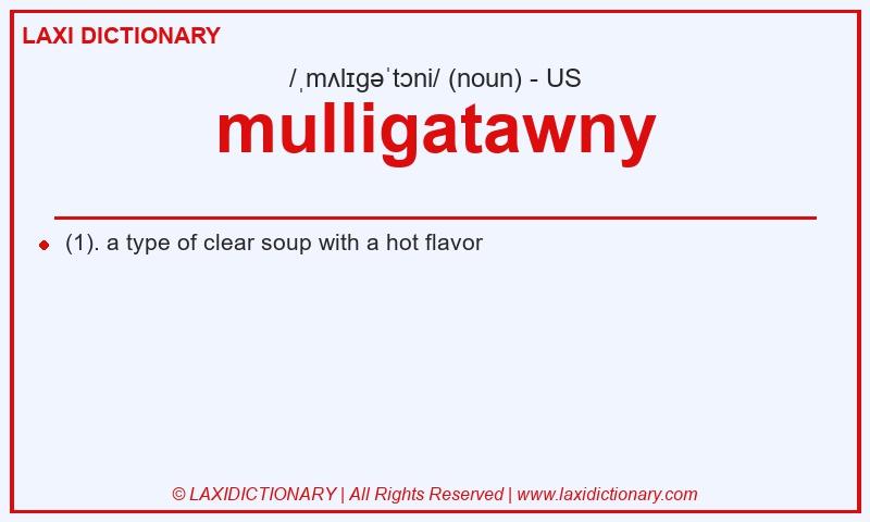 Definition mulligatawny in American English