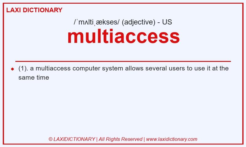 Definition multiaccess in American English