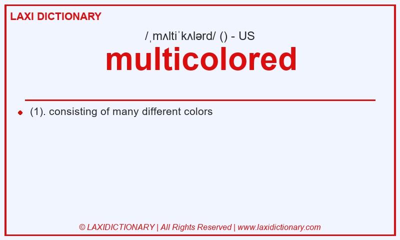 Definition multicolored in American English