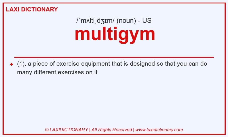 Definition multigym in American English