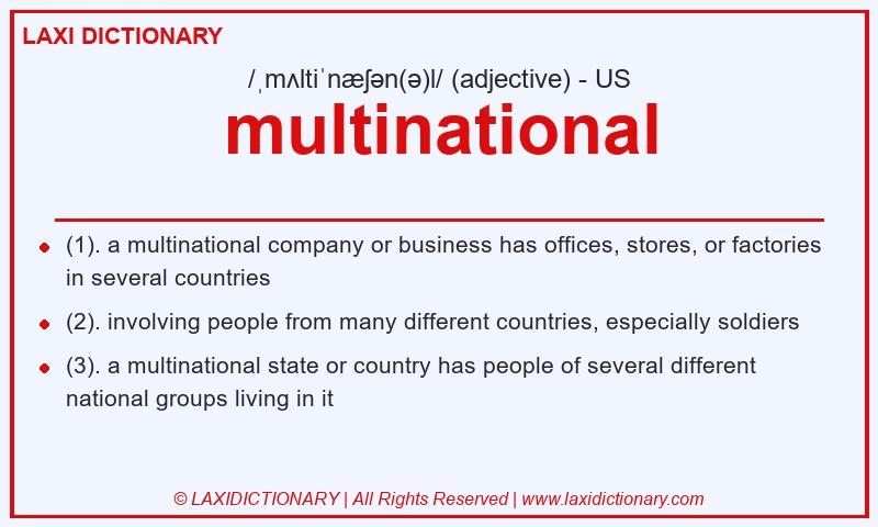 Definition multinational in American English