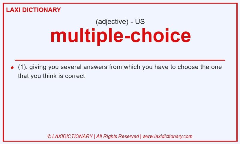 Definition multiple-choice in American English