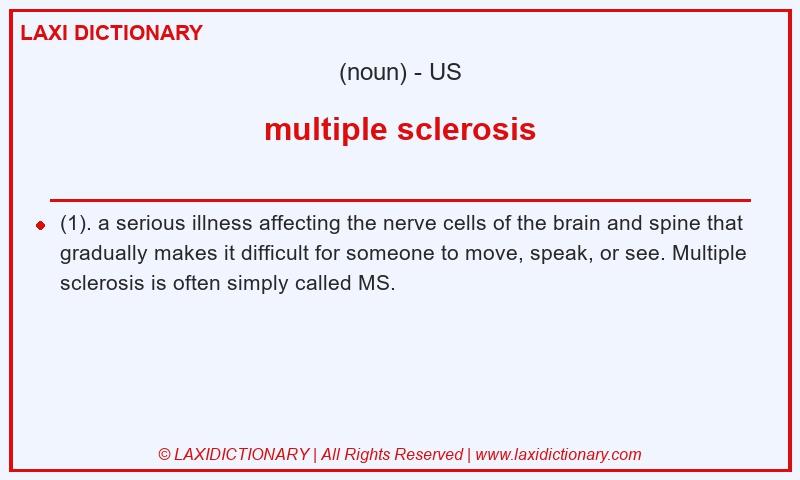 Definition multiple sclerosis in American English