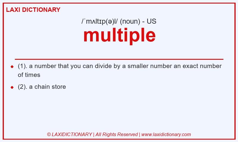 Definition multiple in American English
