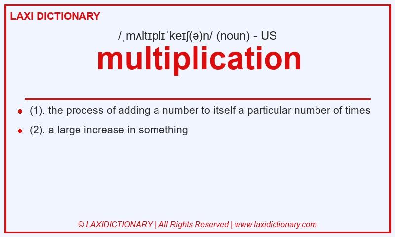 Definition multiplication in American English