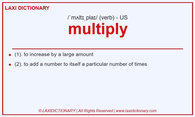 Definition multiply in American English