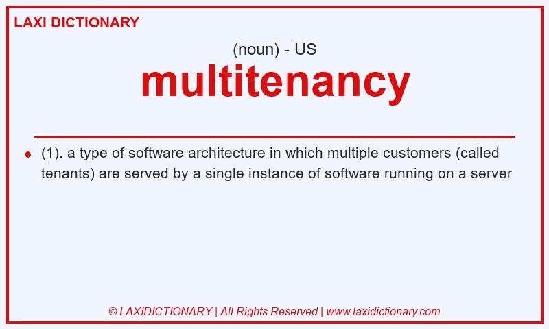 Definition multitenancy in American English