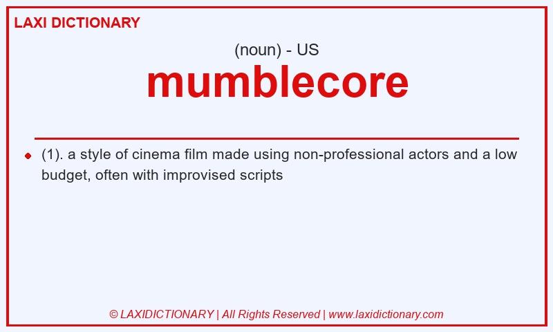 Definition mumblecore in American English