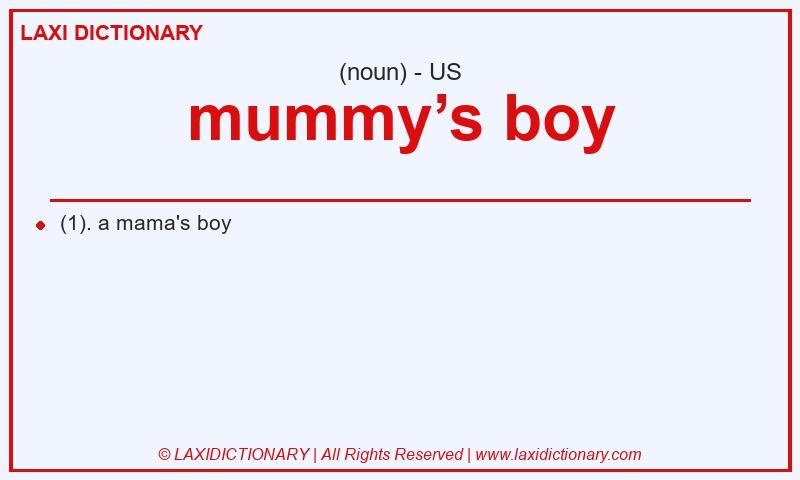Definition mummy’s boy in American English
