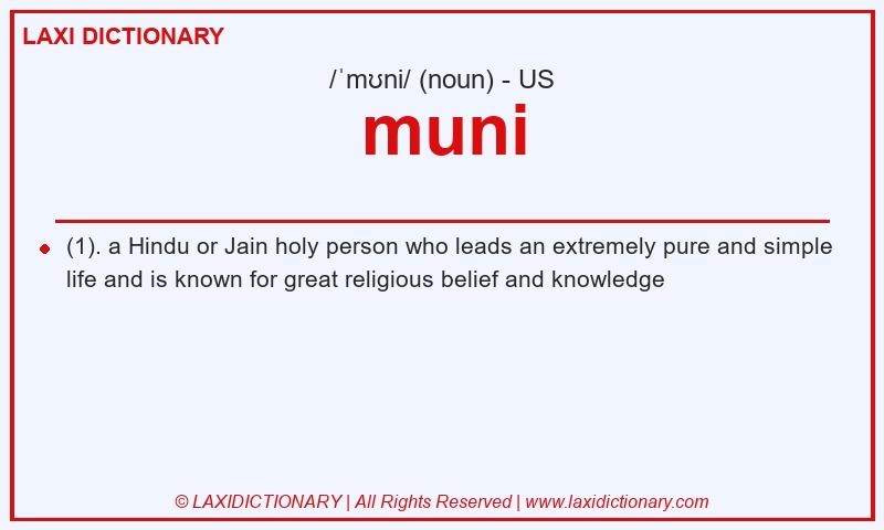 Definition muni in American English