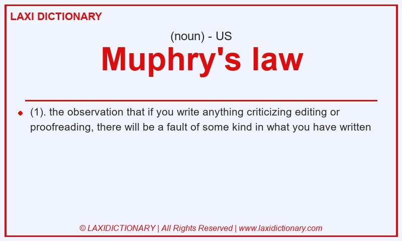Definition Muphry's law in American English