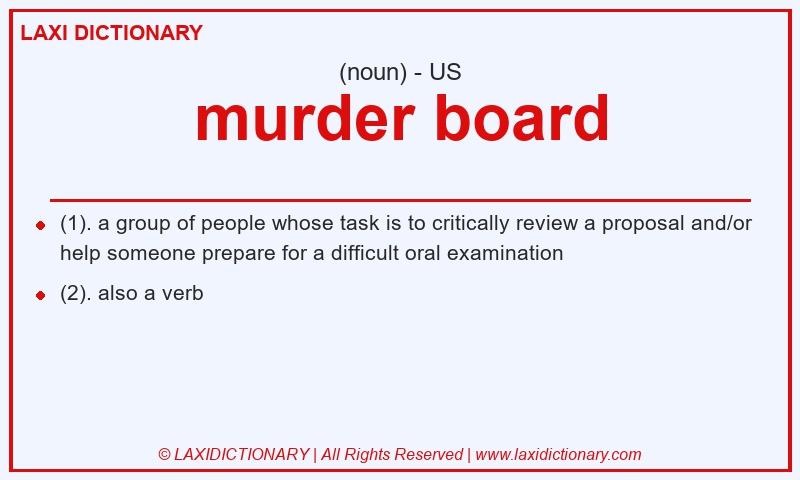 Definition murder board in American English