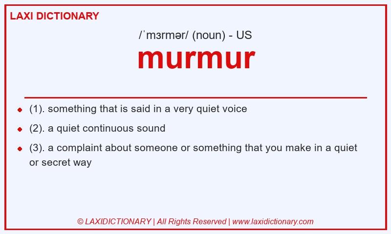 Definition murmur in American English