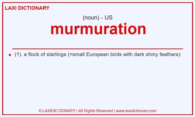 Definition murmuration in American English