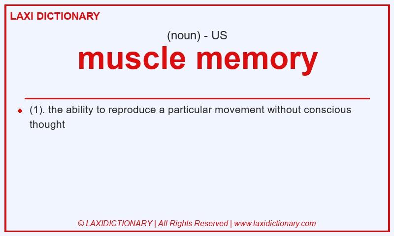 Definition muscle memory in American English