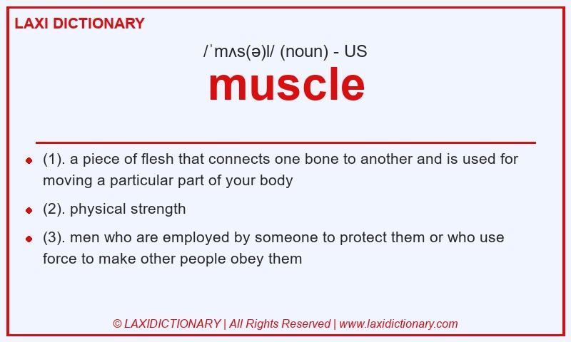 Definition muscle in American English