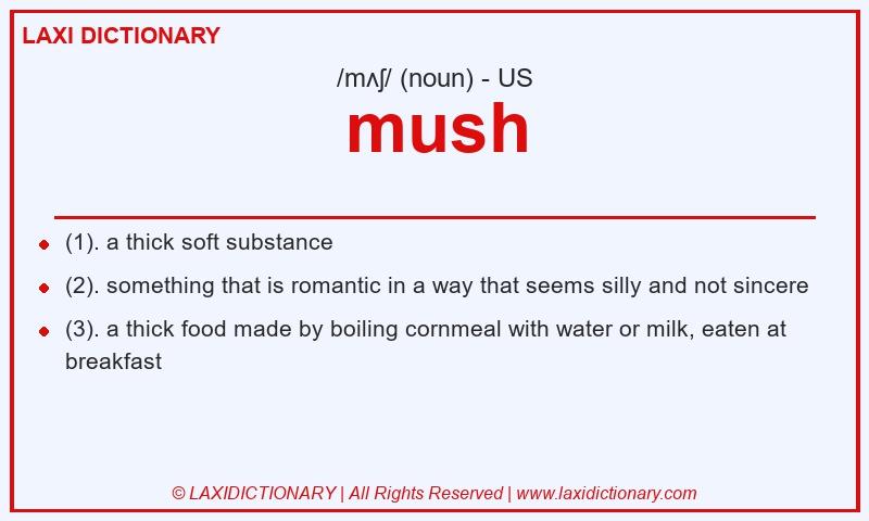 Definition mush in American English