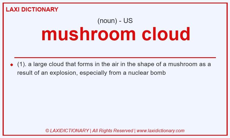 Definition mushroom cloud in American English