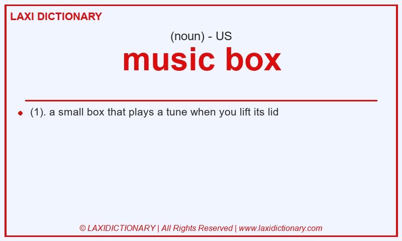 Definition music box in American English