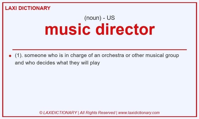 Definition music director in American English