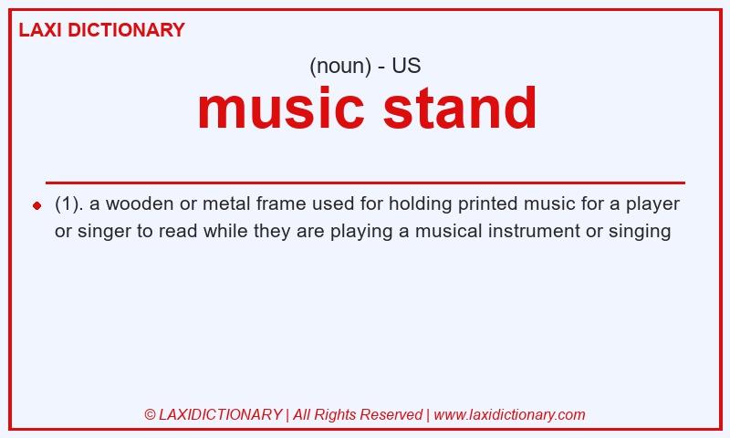 Definition music stand in American English
