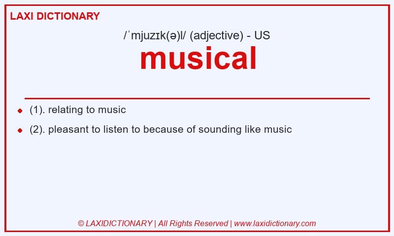 Definition musical in American English