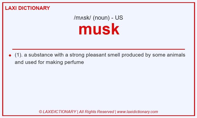 Definition musk in American English