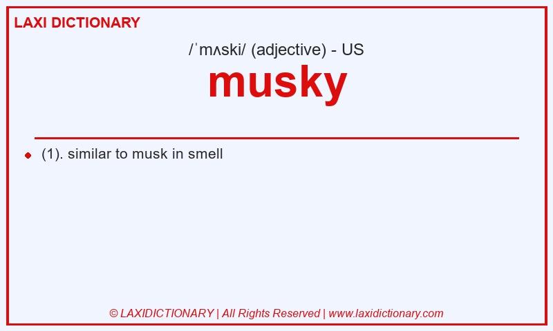 Definition musky in American English