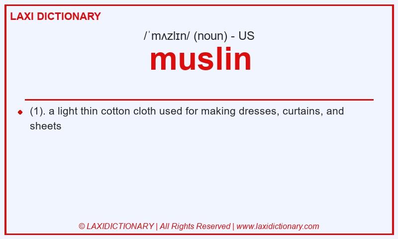Definition muslin in American English