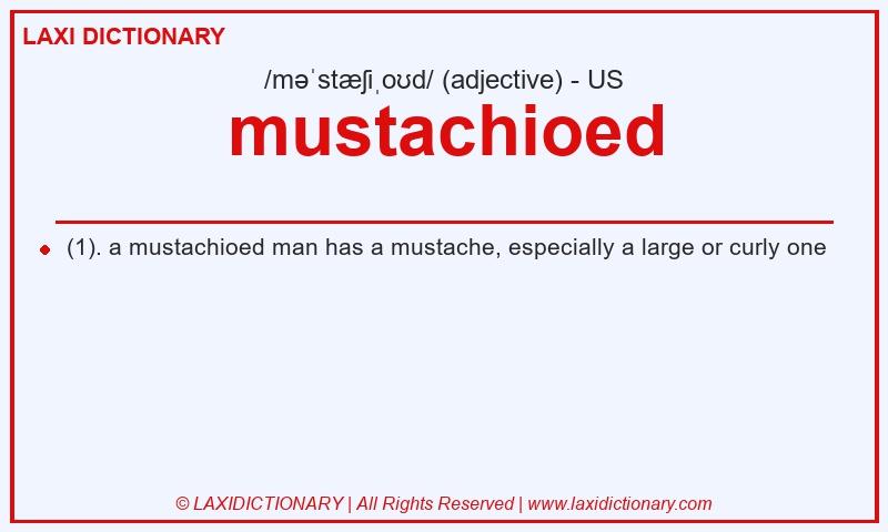 Definition mustachioed in American English