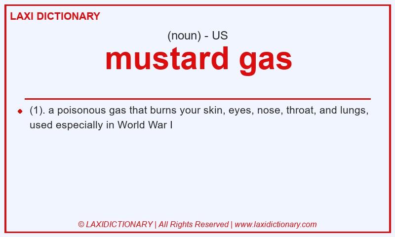 Definition mustard gas in American English