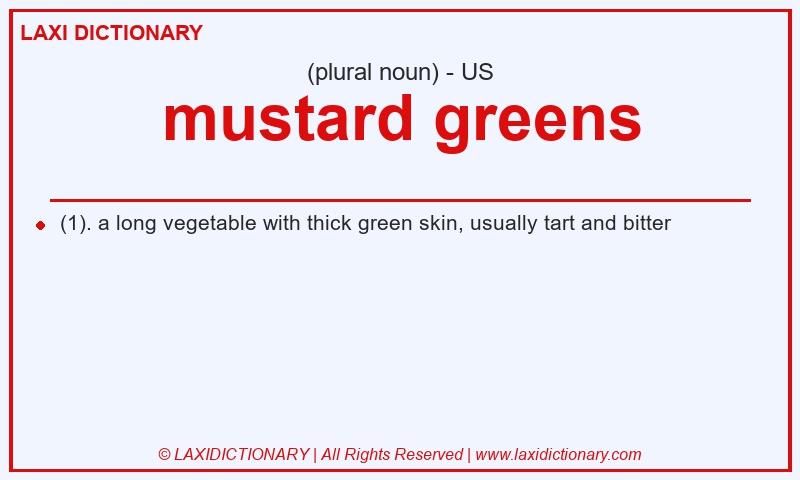 Definition mustard greens in American English