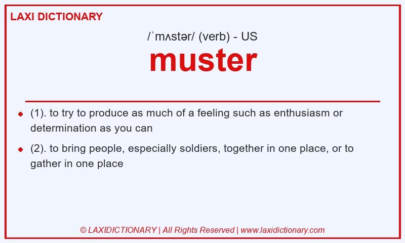 Definition muster in American English