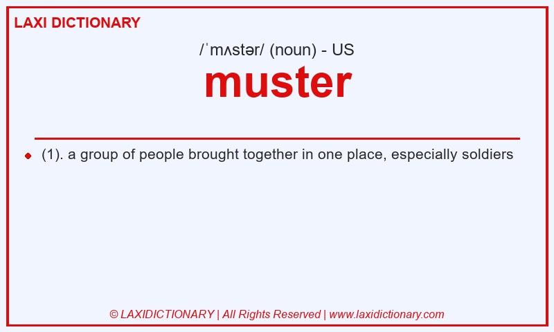 Definition muster in American English