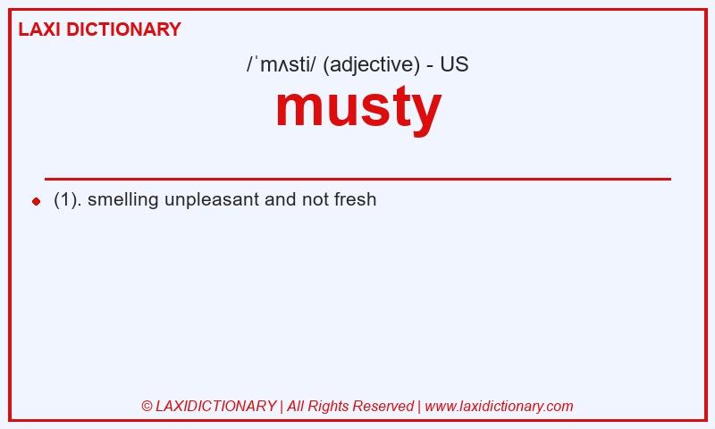 Definition musty in American English