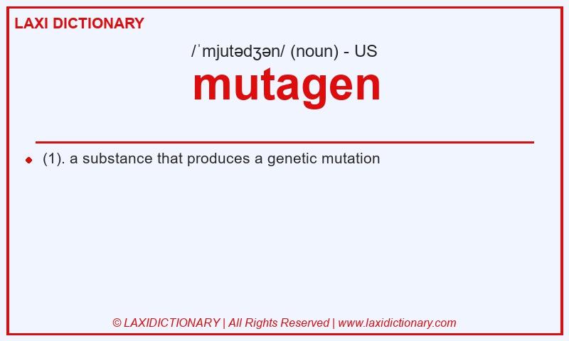 Definition mutagen in American English