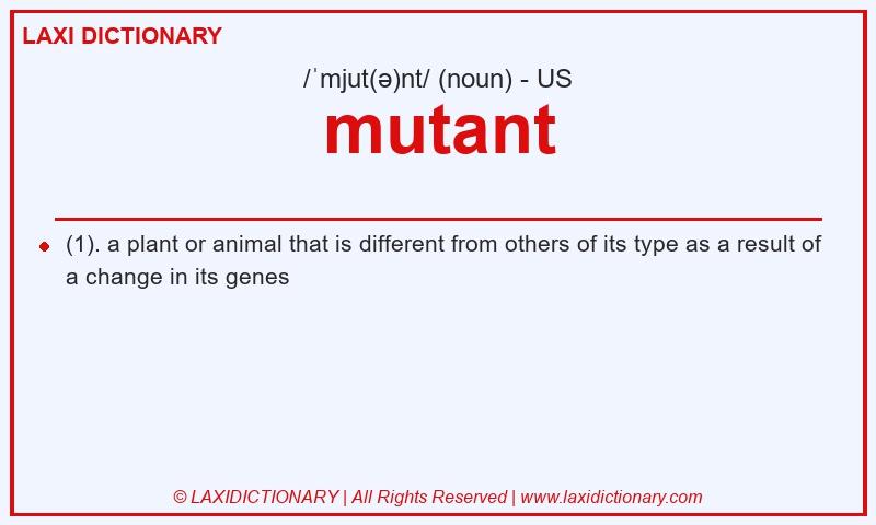 Definition mutant in American English
