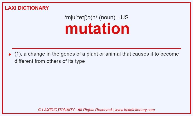 Definition mutation in American English
