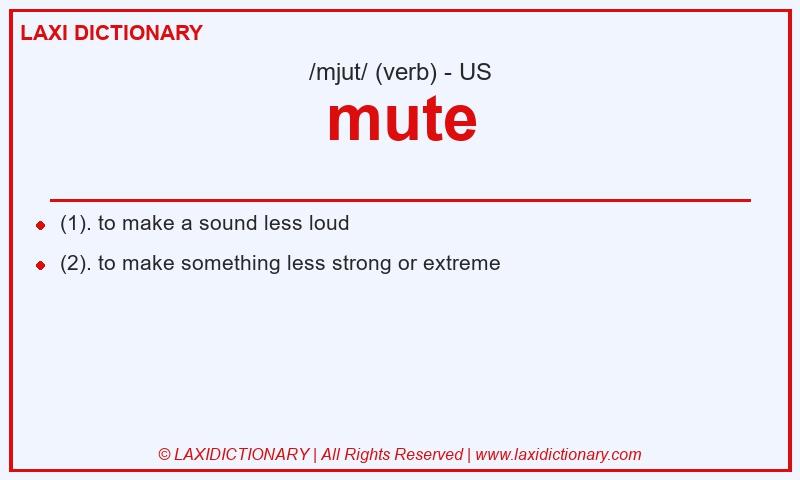 Definition mute in American English