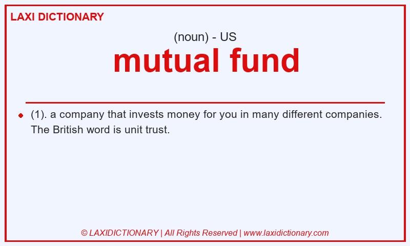 Definition mutual fund in American English
