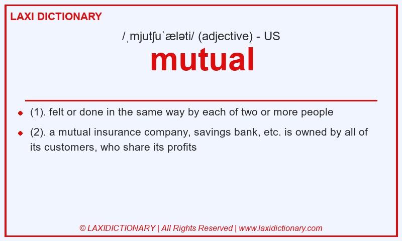 Definition mutual in American English
