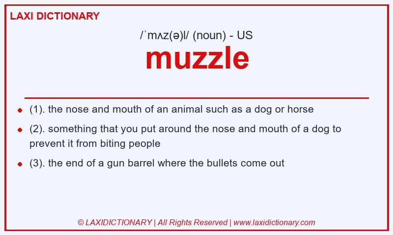 Definition muzzle in American English