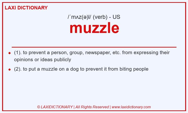Definition muzzle in American English