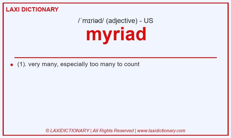 Definition myriad in American English