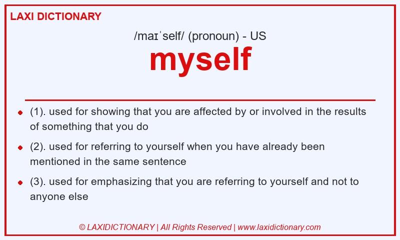 Definition myself in American English